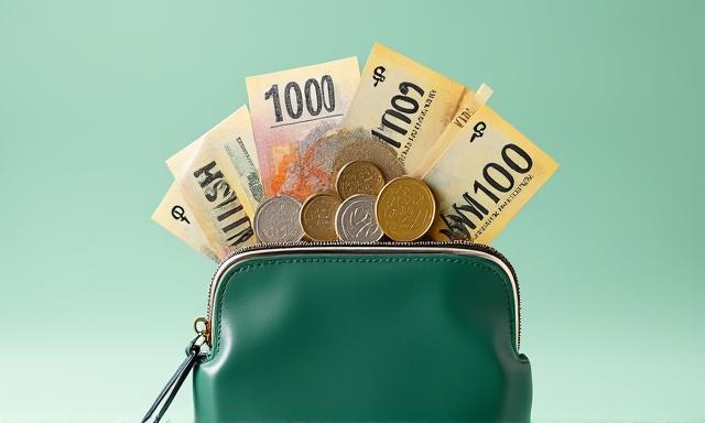 Sakiewka z pieniędzmi i znak plusa, symbolizujące efektywne oszczędzanie